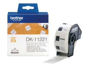 Brother DK-11221 - Schwarz auf Weiß - 23 x 23 mm...