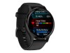 Garmin Venu 3 - 45 mm - schwarzes faserverstärktes Polymer - intelligente Uhr mit Band - Silikon - Handgelenkgröße: 135-200 mm - Anzeige 3.54 cm (1.4")