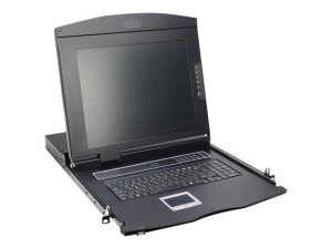 DIGITUS 17" LCD KVM Konsole, 8-Port VGA, deutsche...