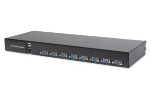 DIGITUS 17" LCD KVM Konsole, 8-Port VGA, deutsche Tastatur