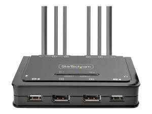 StarTech.com 2-Port Dual-Monitor DisplayPort Cable KVM...