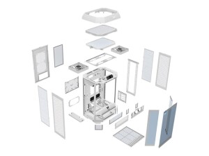 Thermaltake The Tower 300 Snow - Micro Tower - mini ITX / micro ATX - Seitenteil mit Fenster (gehärtetes Glas)