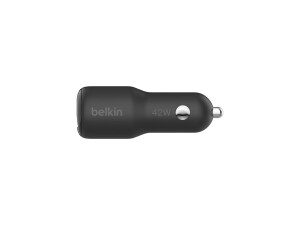 Belkin BoostCharge - Auto-Netzteil - 42 Watt - PD 3.0, Fast Charge - 2 Ausgabeanschlussstellen (USB, 24 pin USB-C)