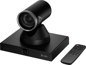 HP Poly Studio E60 – Konferenzkamera – PTZ – 2x 8 MP – 4K UHD – 12x optischer Zoom – Auto-Tracking – LAN/USB – Schwarz