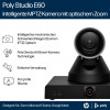 HP Poly Studio E60 – Konferenzkamera – PTZ – 2x 8 MP – 4K UHD – 12x optischer Zoom – Auto-Tracking – LAN/USB – Schwarz