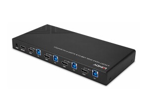 Lindy KVM-/Audio-/USB-Switch - HDMI 4K60, USB 3.0