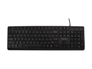 V7 Pro - Tastatur - USB - QWERTY - USA - Schwarz