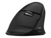 Urban Factory ERGO PRO - Maus - vertikal - ergonomisch - Für Linkshänder - 6 Tasten - kabellos - Bluetooth 5.0, 2.4 GHz - kabelloser Empfänger (USB)