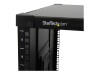 StarTech.com Mobiles Server Rack mit Griffen - rollbarer Serverschrank / Netzwerschrank - 9HE - Schrank - Schwarz - 9U - 58.4 cm (23")