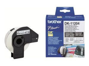 Brother DK-11204 - Schwarz auf Weiß - 17 x 54 mm...