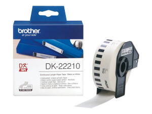 Brother DK-22210 - Schwarz auf Weiß - Rolle (2,9 cm...