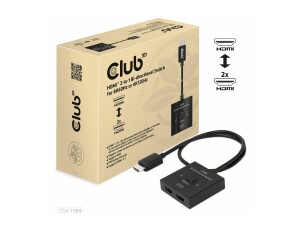 Club 3D CSV-1384 - Video/Audio-Schalter - 2-in-1, bidirektional