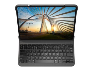 Logitech Slim Folio Pro - Tastatur und Foliohülle - hintergrundbeleuchtet - kabellos - Bluetooth LE - QWERTY - Italienisch - für Apple 12.9-inch iPad Pro (3. Generation, 4. Generation)