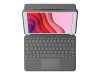 Logitech Combo Touch - Tastatur und Foliohülle - mit Trackpad - hintergrundbeleuchtet - Apple Smart connector - QWERTY - Italienisch - Graphite - für Apple 10.2-inch iPad (7. Generation, 8. Generation, 9. Generation)