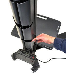 Ergotron Neo-Flex Mobile MediaCenter VHD - Wagen - Konstante Krafttechnologie - für LCD-Display - Kapazität 22,7 - 40,8 kg - Aluminium, Stahl, ABS-Kunststoff, Zinklegierung, Glasgefülltes Nylon - Schwarz - Bildschirmgröße: 94-190.5 cm (37"-75")