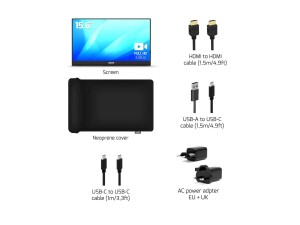 PORT Designs PORT Connect - LCD-Monitor - 39.6 cm (15.6") - tragbar - 1920 x 1080 Full HD (1080p)