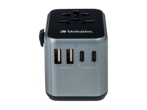 Verbatim UTA-03 - Netzteil - 30 Watt - PD 3.0, QC 3.0 - 4 Ausgabeanschlussstellen (USB, 24 pin USB-C)