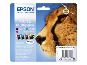 Epson T0715 Multipack - 4er-Pack - 23.9 ml - Schwarz,...
