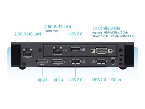 ASUS ExpertCenter PN43 SN100AD - Mini-PC - N-series N100 - RAM 4 GB - SSD 128 GB - NVMe - UHD Graphics - Wi-Fi 6E, 1GbE, 2.5GbE, Bluetooth 5.2 - WLAN: 802.11a/b/g/n/ac/ax (Wi-Fi 6E)