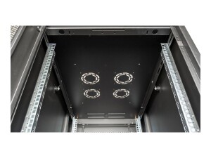 ROLINE Basic - Schrank Netzwerkschrank - perforierte Tür, 600x1000 BxT - RAL 9005, Jet Black - 26U - 48.3 cm (19")