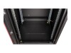 ROLINE Basic - Schrank Netzwerkschrank - Glas-Tür, 600x600 BxT - RAL 9005, Jet Black - 22U - 48.3 cm (19")