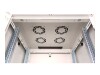 ROLINE Basic - Schrank Netzwerkschrank - Glas Tür, 600x800 BxT - RAL 7035, Hellgrau - 22U - 48.3 cm (19")