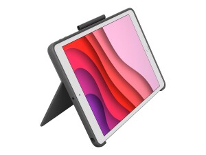 Logitech Combo Touch - Tastatur und Foliohülle - mit Trackpad - hintergrundbeleuchtet - Apple Smart connector - QWERTY - Italienisch - Oxford Gray - für Apple 10.9-inch iPad (10. Generation)