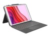 Logitech Combo Touch - Tastatur und Foliohülle - mit Trackpad - hintergrundbeleuchtet - Apple Smart connector - QWERTY - Spanisch - Oxford Gray - für Apple 10.9-inch iPad (10. Generation)