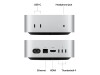 Apple Mac mini - M4 - RAM 32 GB - SSD 2 TB - Apple M4 10-core - 1GbE, 10GbE, 5GbE, 2.5GbE, Wi-Fi 6E, Bluetooth 5.3 - WLAN: 802.11a/b/g/n/ac/ax (Wi-Fi 6E)