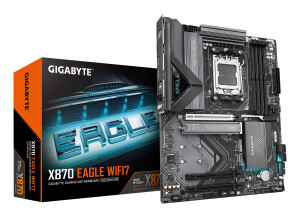 Gigabyte X870 EAGLE WIFI7 - Motherboard - ATX - Socket AM5 - AMD X870 Chipsatz - USB-C 3.2 Gen 2x2, USB4, USB 3.2 Gen 1, USB 3.2 Gen 2 - 2.5 Gigabit LAN, Bluetooth, Wi-Fi 7 - Onboard-Grafik (CPU erforderlich)