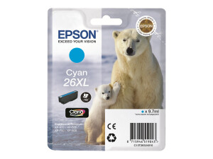 Epson 26XL - 9.7 ml - XL - Cyan - original - Tintenpatrone
