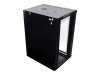 VALUE Schrank Netzwerkschrank - geeignet für Wandmontage - Schwarz, RAL 7021 - 15U - 48.3 cm (19")