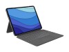 Logitech Combo Touch - Tastatur und Foliohülle - mit Trackpad - hinterleuchtet - Apple Smart connector - QWERTY - US International - Graphite - für Apple 11-inch iPad Pro (M4)