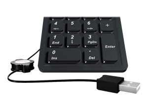 ICY BOX KeySonic ACK-118BK - Tastenfeld - USB - Schwarz