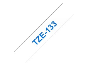 Brother TZe-133 - Blau auf durchsichtig - Rolle (1,2 cm x...