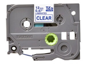Brother TZe-133 - Blau auf durchsichtig - Rolle (1,2 cm x...