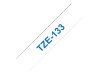 Brother TZe-133 - Blau auf durchsichtig - Rolle (1,2 cm x 8 m)