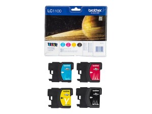 Brother LC1100 Value Pack - 4er-Pack - Schwarz, Gelb,...