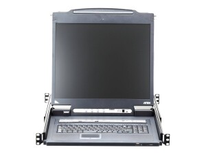 ATEN Slideaway CL5708IM - KVM-Konsole mit KVM-Switch - 8 Anschlüsse - PS/2, USB - Schweizer - 43.2 cm (17")
