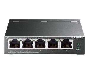 TP-LINK TL-SG105PE - Switch - managed - 5 x 10/100/1000 (4 PoE+)