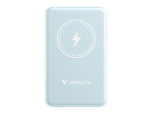 Verbatim Charge n Go - Induktive Power Bank - Magnethalterung - Li-Pol - 5000 mAh - 20 Watt - 2.4 A - Apple Fast Charge, PD 3.0, QC 3.0, Apple 2.4A, USB BC 1.2 (24 pin USB-C)