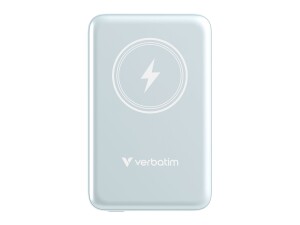 Verbatim Charge n Go - Induktive Power Bank - Magnethalterung - Li-Pol - 10000 mAh - 20 Watt - 2.4 A - Apple Fast Charge, PD 3.0, QC 3.0, Apple 2.4A, USB BC 1.2 (24 pin USB-C)