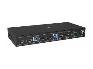 Lindy KVM-/Audio-/USB-Switch - Dual-Head, HDMI 4K60, USB 3.0