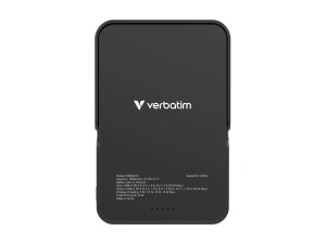 Verbatim Charge n Go - Induktive Power Bank - magnetisch, mit Ständer - Li-Pol - 10000 mAh - 20 Watt - 3 A - PD (24 pin USB-C)