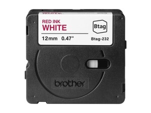 Brother BTAG-232 - Rot auf Weiß - Rolle (1,2 cm x 4 m)