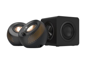 Creative Labs Creative Pebble X Plus - Lautsprechersystem - für PC - 2.1-Kanal - kabellos - Bluetooth - 15 Watt (Gesamt)