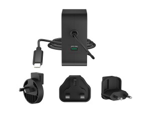 j5create JUP25102V - Netzteil - GaN - 102 Watt - PD 3.0, Smart IC - 2 Ausgabeanschlussstellen (24 pin USB-C)