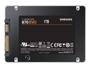 Samsung 870 EVO MZ-77E1T0BW - SSD - verschlüsselt - 1 TB - intern - 2.5" (6.4 cm)
