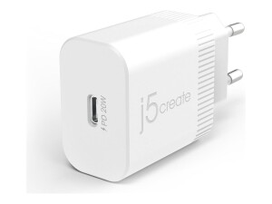 j5create JUP1420 - Netzteil - 20 Watt - 3 A - Fast Charge, PD 3.0 (24 pin USB-C)