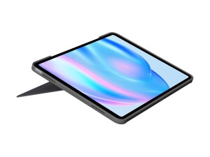 Logitech Combo Touch - Tastatur und Foliohülle - mit Trackpad - hintergrundbeleuchtet - Apple Smart connector - QWERTY - GB - Oxford Gray - für Apple 13-inch iPad Air (M2, M3)